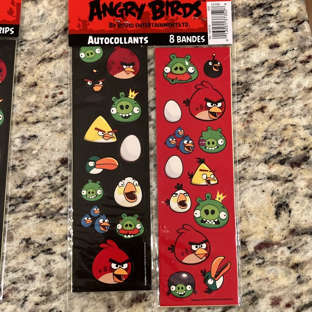 Angry Birds Stickers Bundle 6 Packs Red Black Reward Teacher Incentive Classroom - Picture 2 of 5